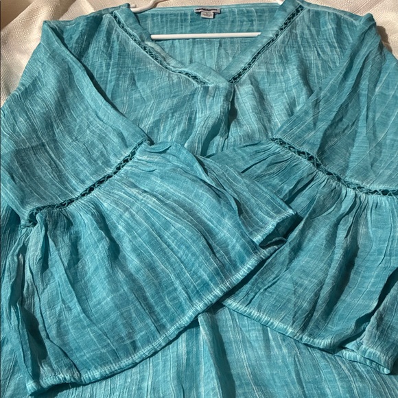 mac & jac Teal V-Neck Tunic - Picture 2 of 4